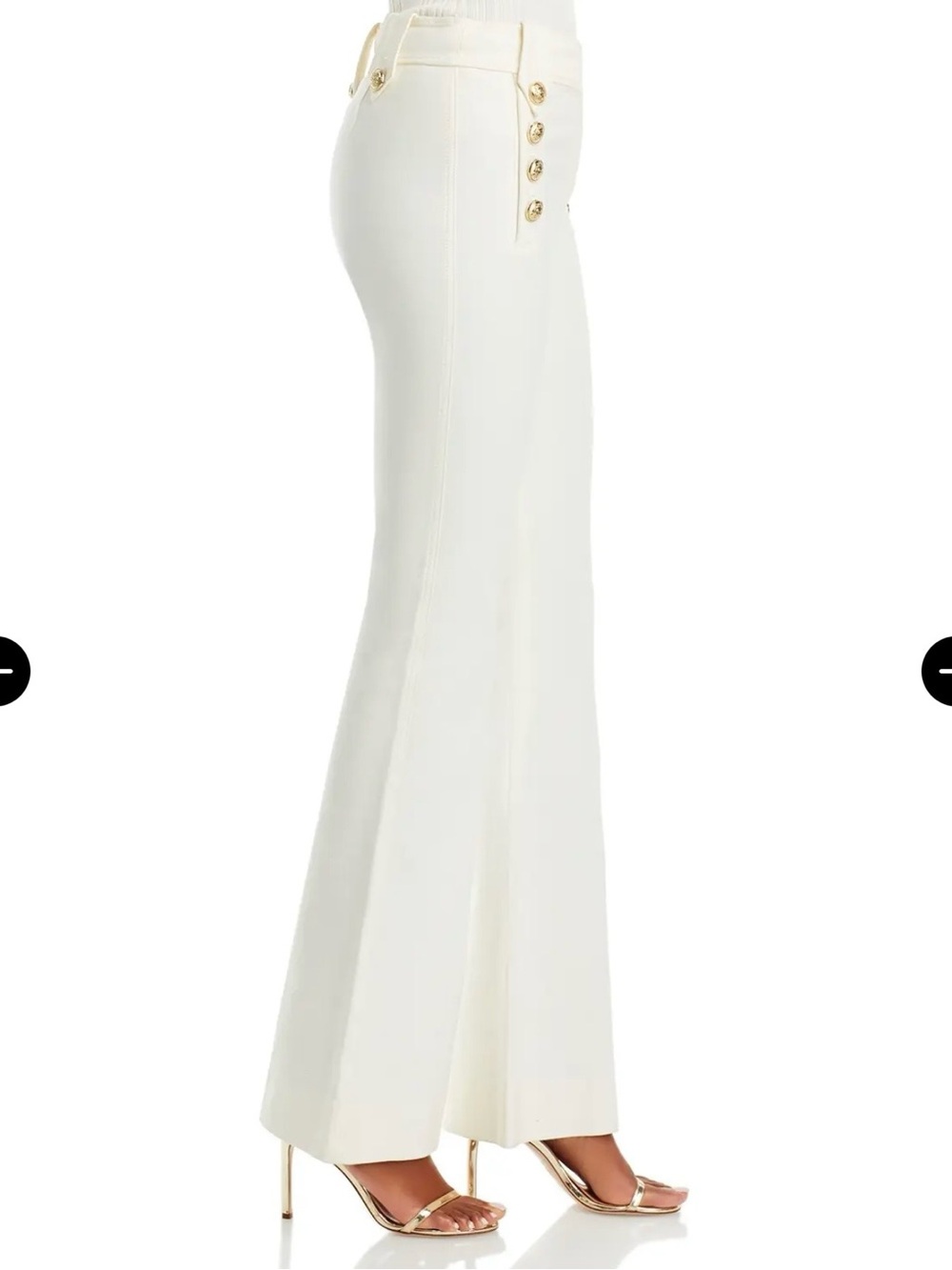NWT Derek Lam High-Waist Cream Tailored Flare Pants - Picture 5 of 8